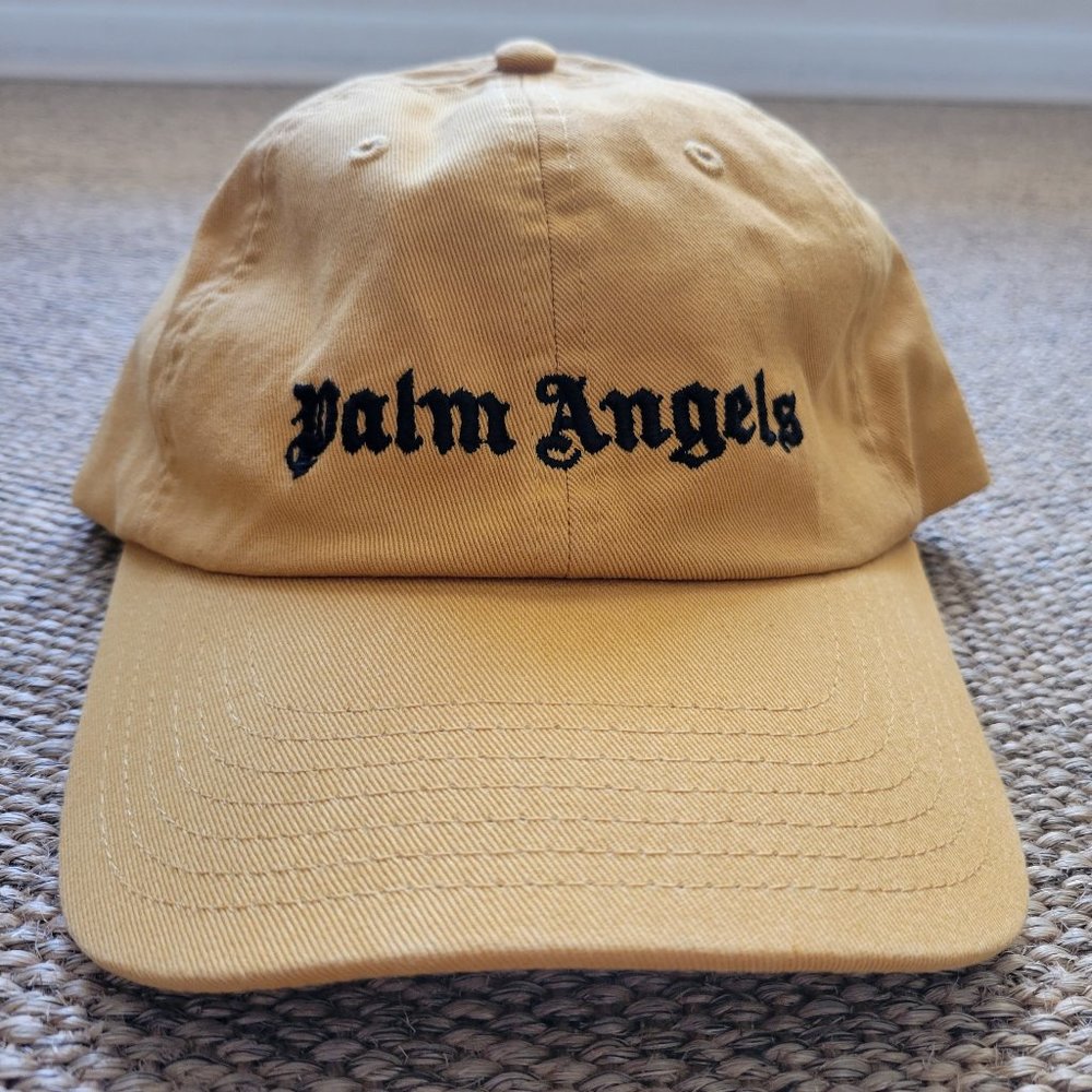 Palm Angels Yellow Logo Cap Hat